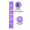 Adiroffice 72in H x 12in W x 12in D 6-Compartment Steel Tier Key Lock Storage Locker in Purple, 2PK ADI629-206-PUR-2PK
